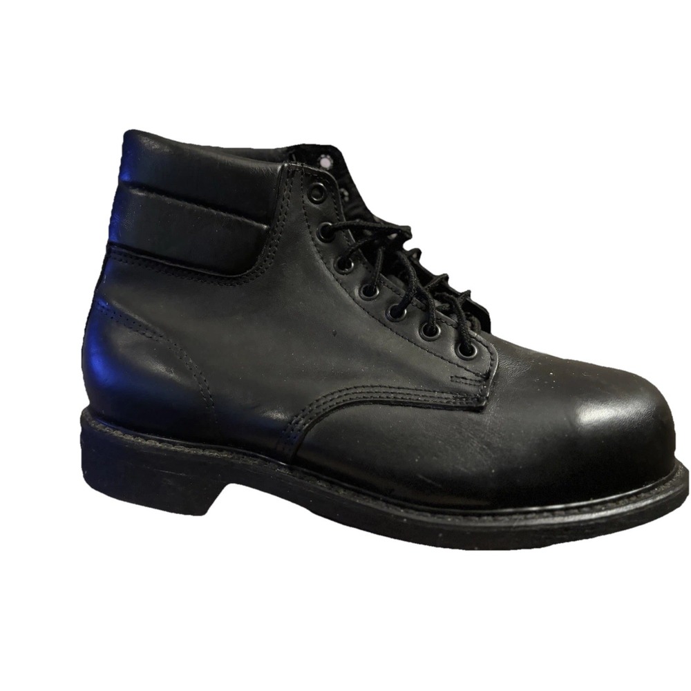 Men's Biltrite Black Steel Toe Lace Up Work Combat Boots Size‎ 7.5M